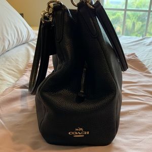 NWOT - Coach Hallie Black Leather Shoulder Bag